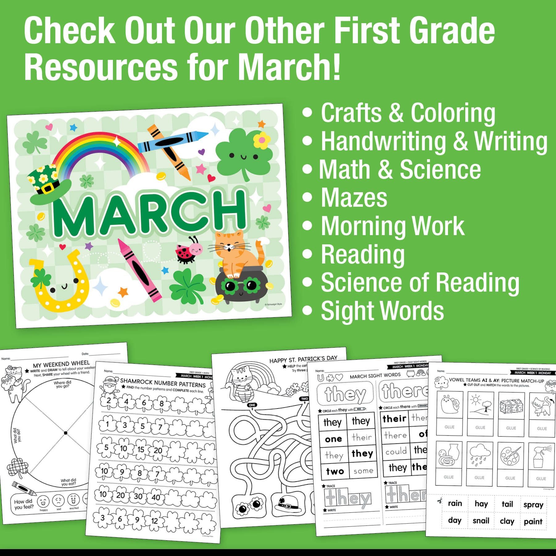 Printable March If I Found A Pot Of Gold Craftivity