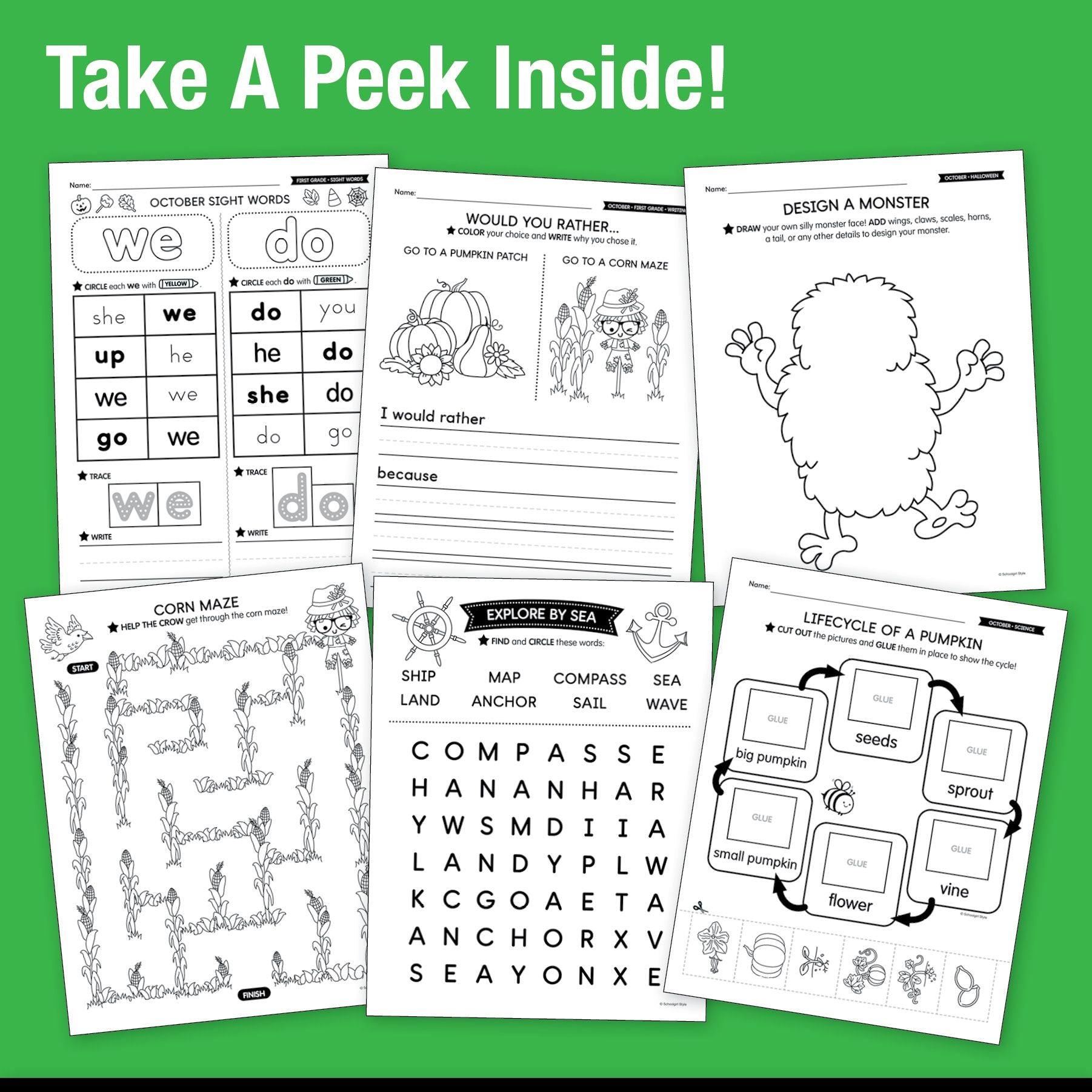 The Big Book of October Learning First Grade