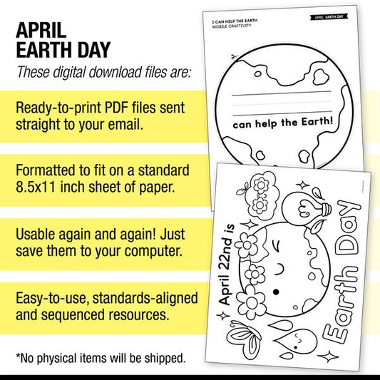 Printable April Earth Day Activities Pack