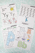 Load image into Gallery viewer, Printable Kindergarten March Daily Alphabet (Y, Z, & Full Alphabet Review)
