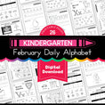 Load image into Gallery viewer, Printable Kindergarten February Daily Alphabet (Q-T)
