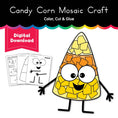 Load image into Gallery viewer, Printable Candy Corn Mosaic Craft
