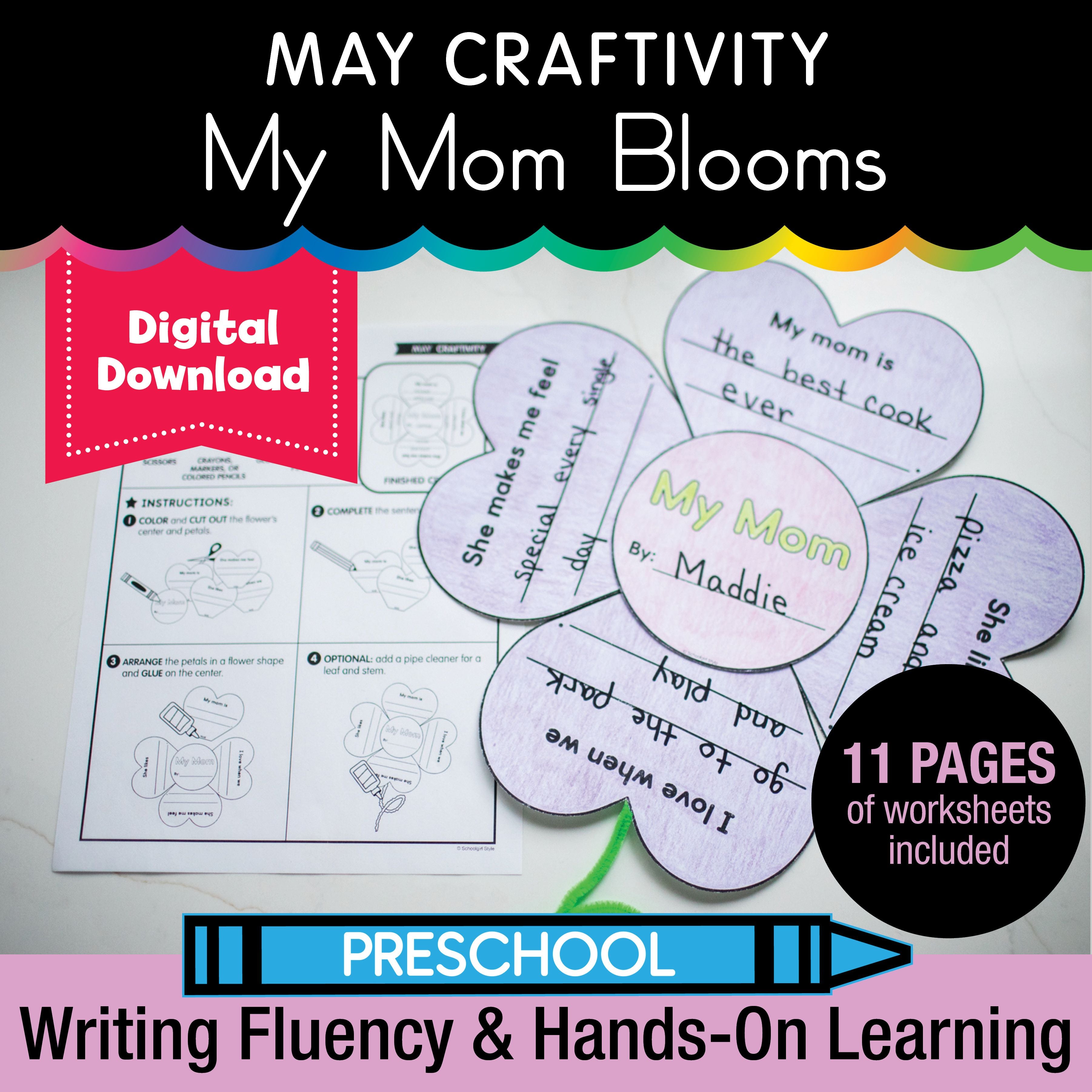 Printable May My Mom Blooms Writing Craftivity