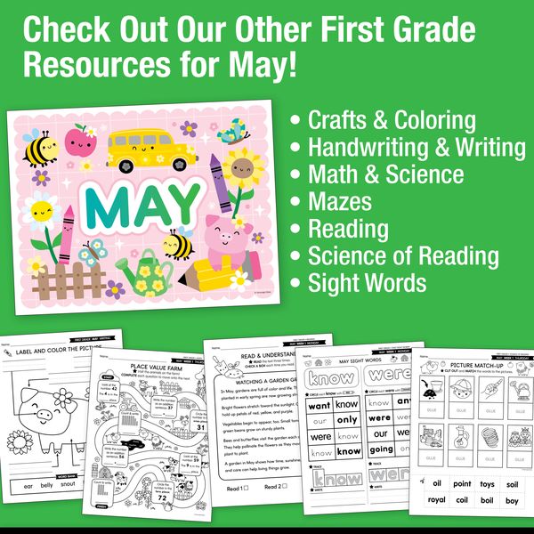 Printable First Grade May Daily Morning Work