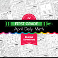 Load image into Gallery viewer, Printable First Grade April Daily Math
