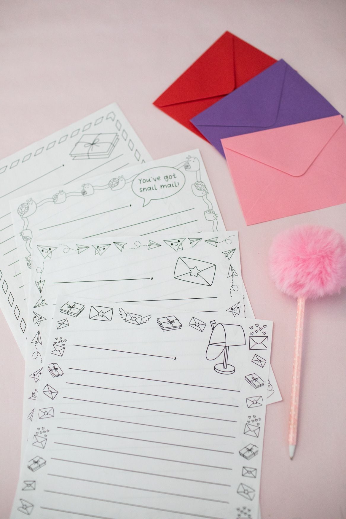 Printable February Pen Pal Snail Mail
