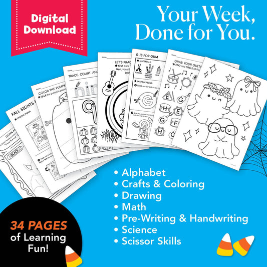 Printable Preschool October Week 3 Resources