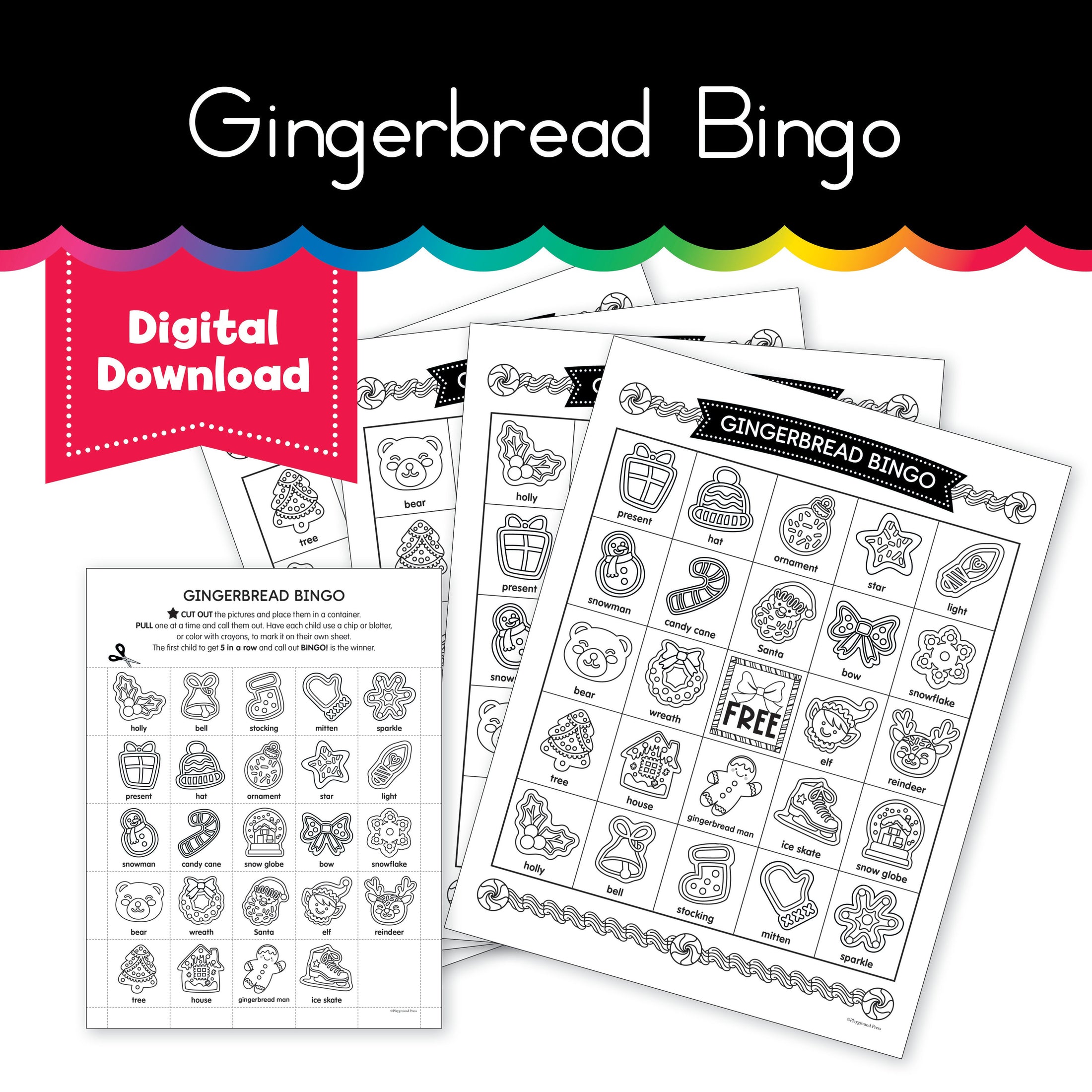 Gingerbread Bingo Cards