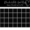 Load image into Gallery viewer, Black and White Grid Classroom Rug by Schoolgirl Style

