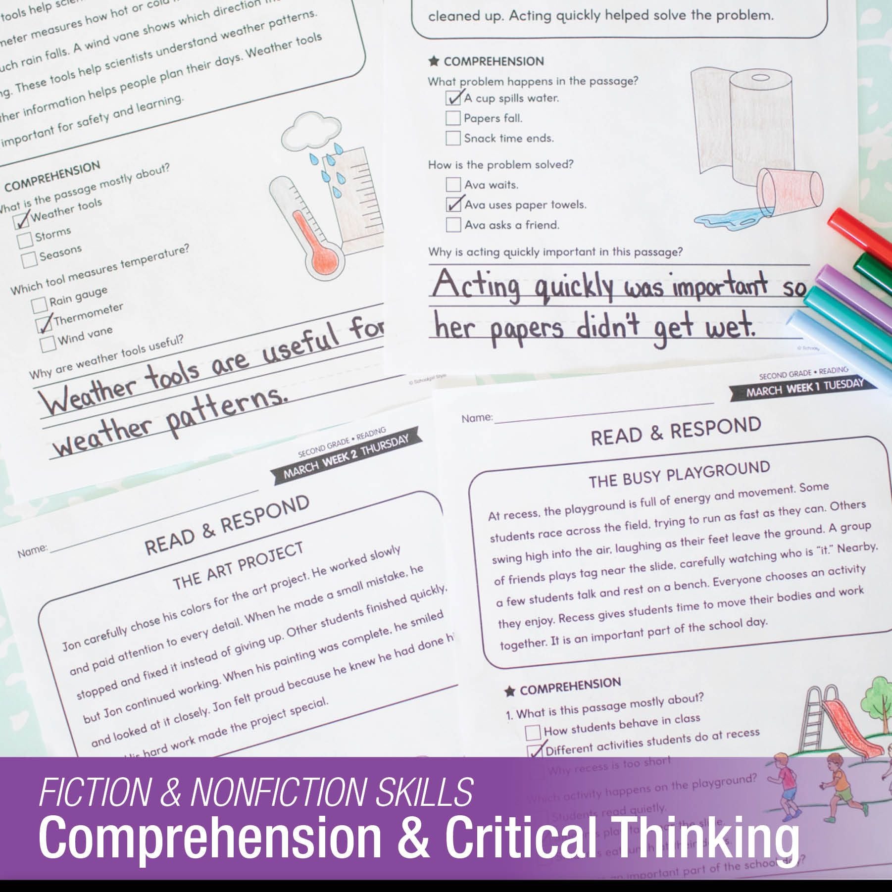 Printable Second Grade March Daily Reading