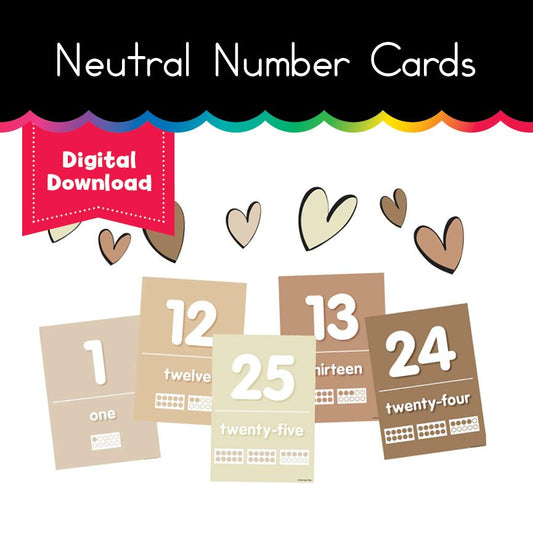 Neutral Number Cards