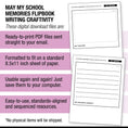 Load image into Gallery viewer, Printable May My School Memories Flipbook Writing Craftivity
