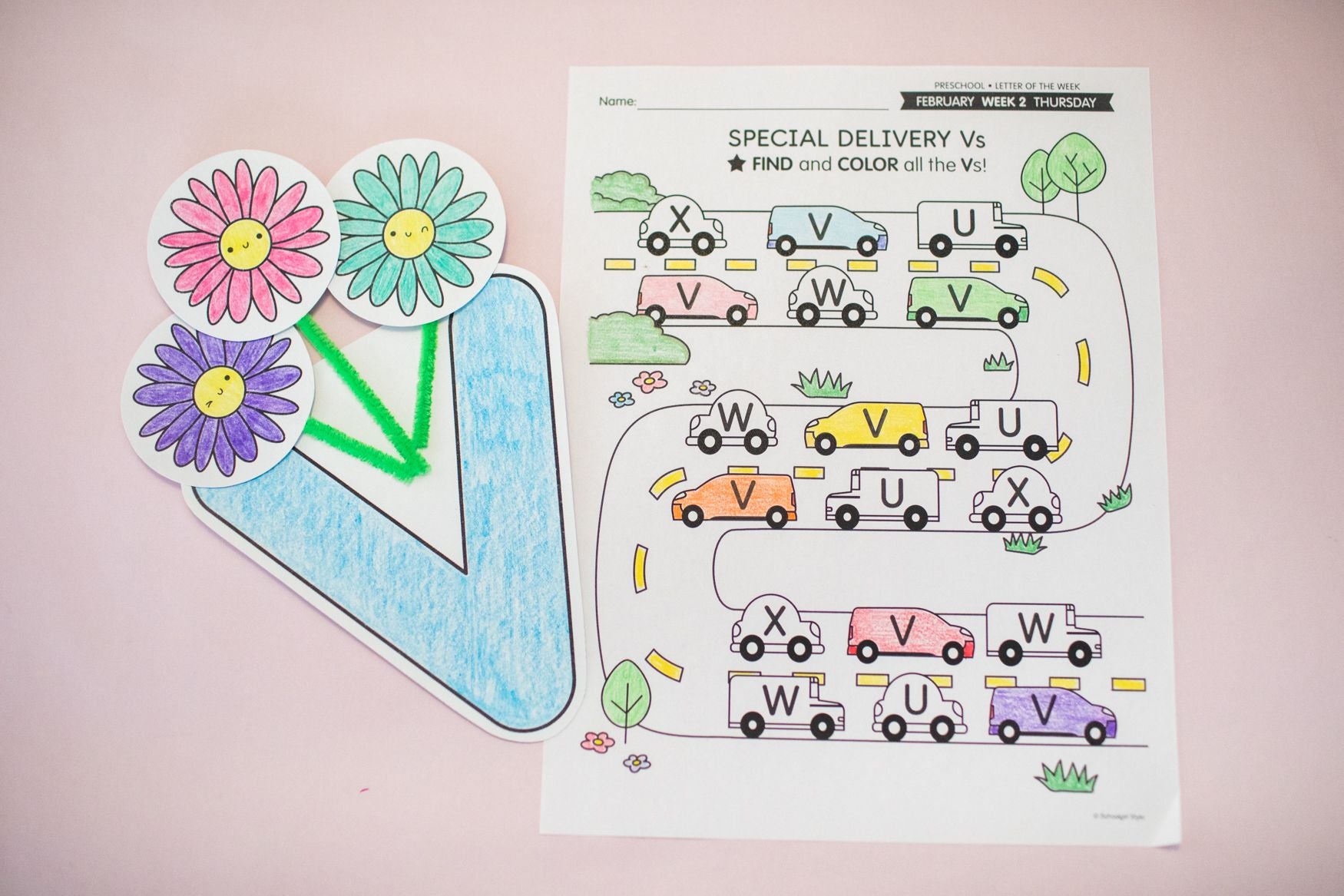 Printable Preschool February Letter of the Week (U-X)