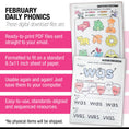 Load image into Gallery viewer, Printable Kindergarten February Daily Phonics
