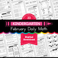 Load image into Gallery viewer, Printable Kindergarten February Daily Math
