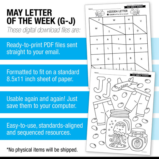 Printable Preschool May Letter Of The Week