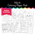 Load image into Gallery viewer, March Coloring Pages Pack
