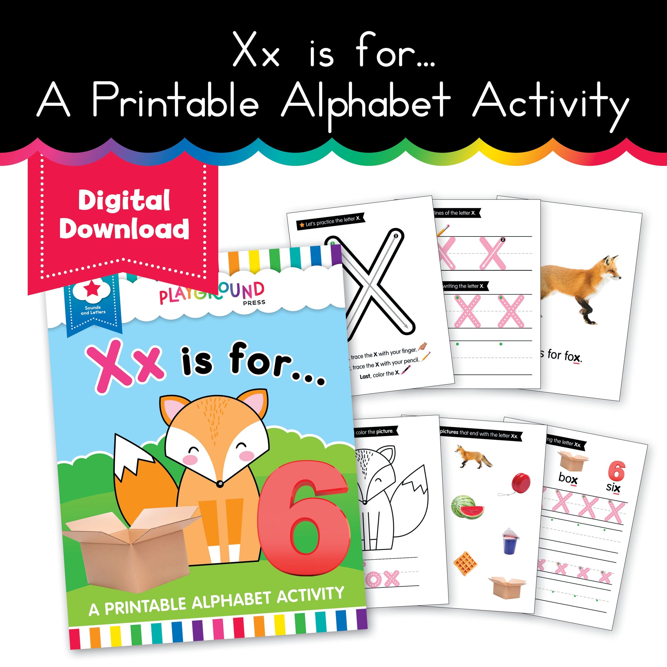 S.T.A.R. Reading: Xx is For... A Printable Alphabet Activity - Book 3