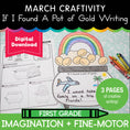 Load image into Gallery viewer, Printable March If I Found A Pot Of Gold Craftivity
