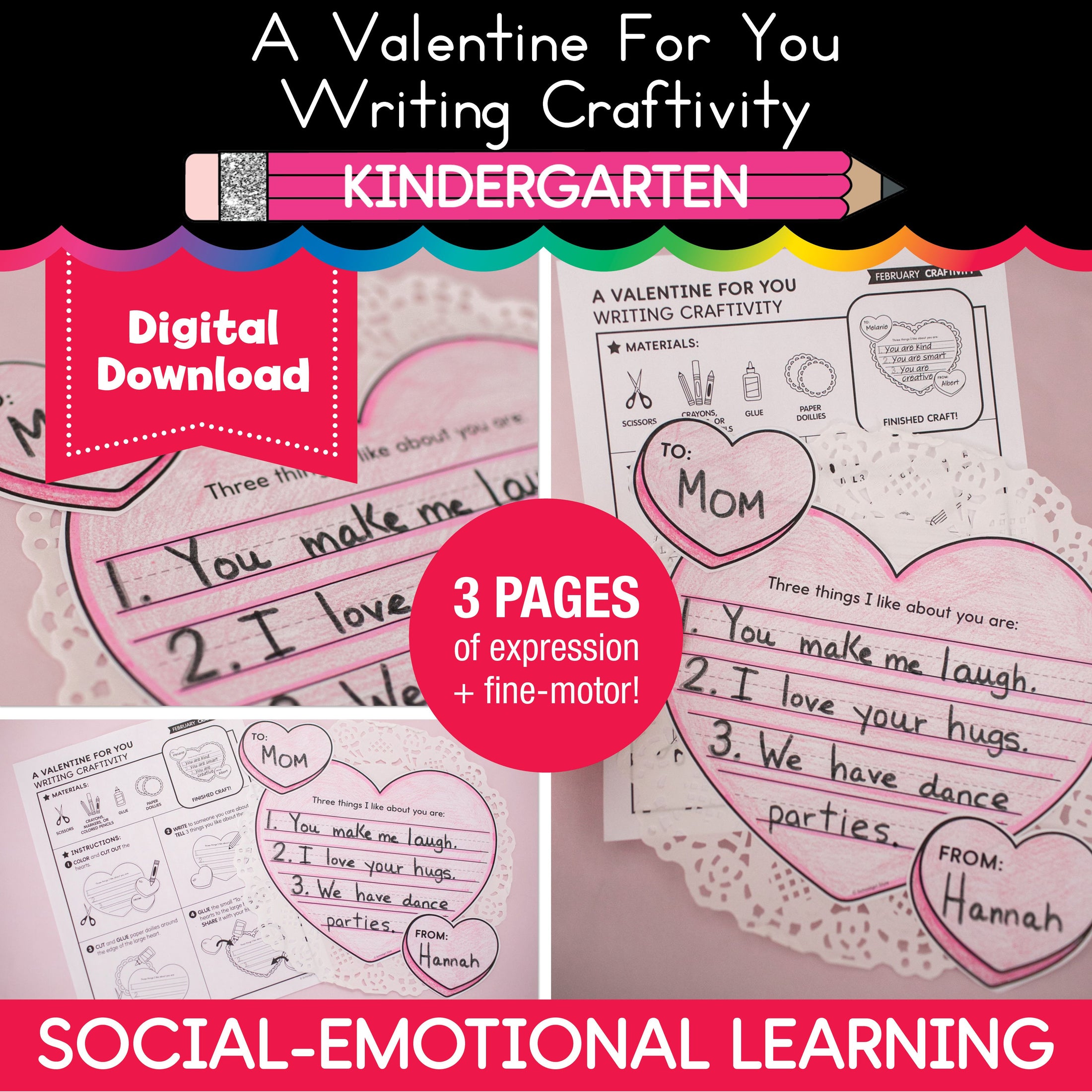 Printable February A Valentine For You Craftivity