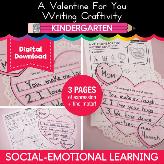 Printable February A Valentine For You Craftivity