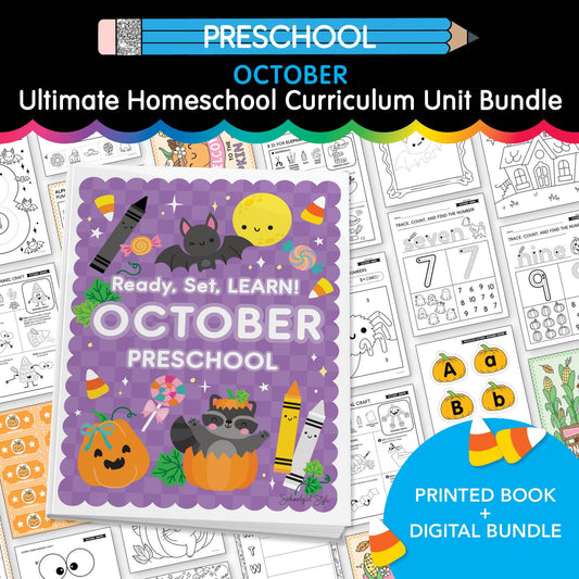 Ultimate Preschool October Homeschool Curriculum Unit Bundle