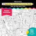 Load image into Gallery viewer, Preschool September Homeschool Thematic Unit Bundle
