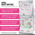 Load image into Gallery viewer, Printable Kindergarten April Daily Writing

