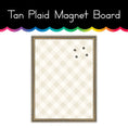 Load image into Gallery viewer, Tan Plaid Magnet Board
