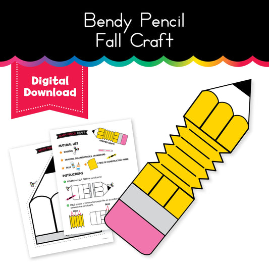 Bendy Pencil Fall Craft