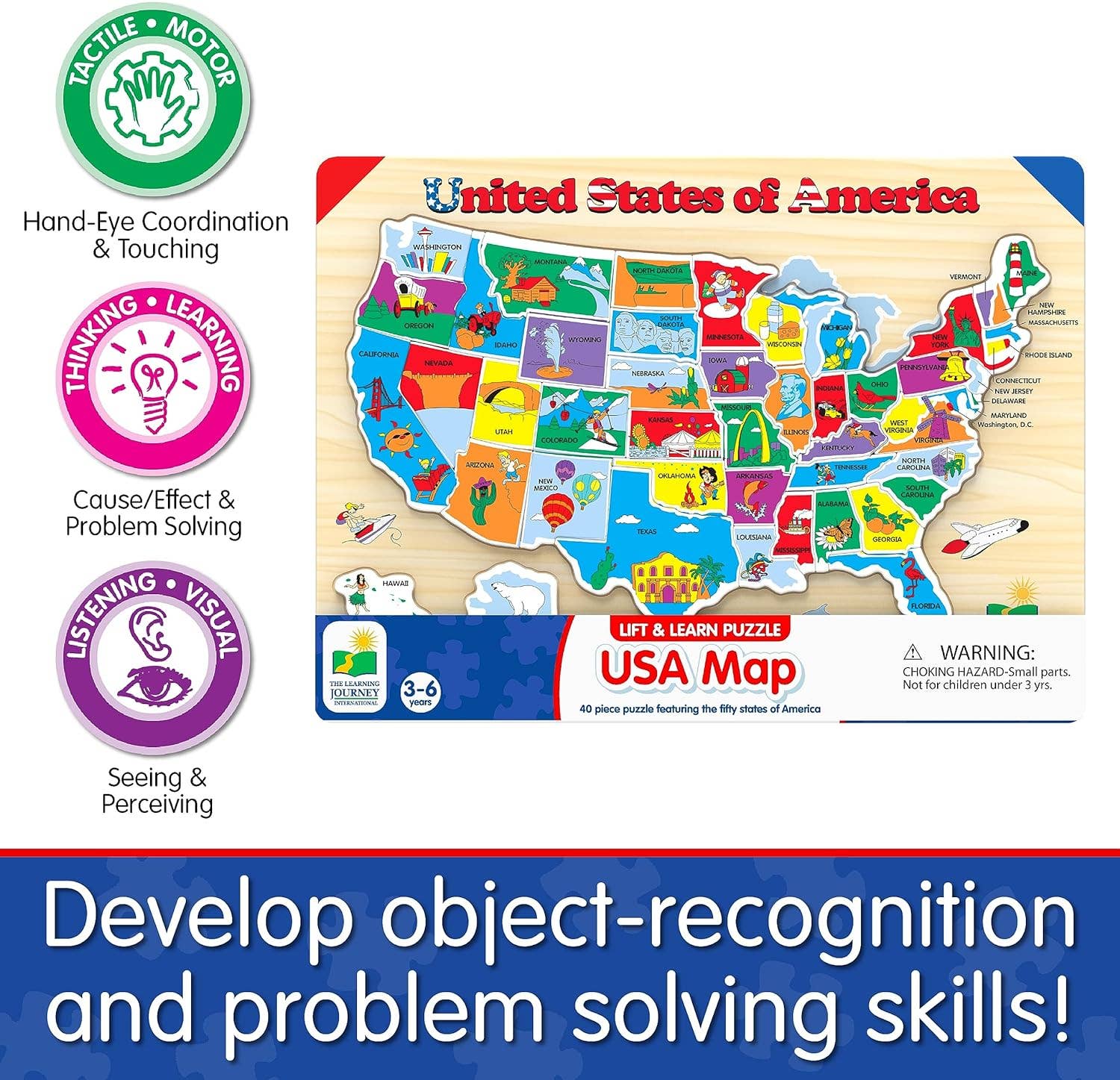 Lift & Learn USA Map Puzzle