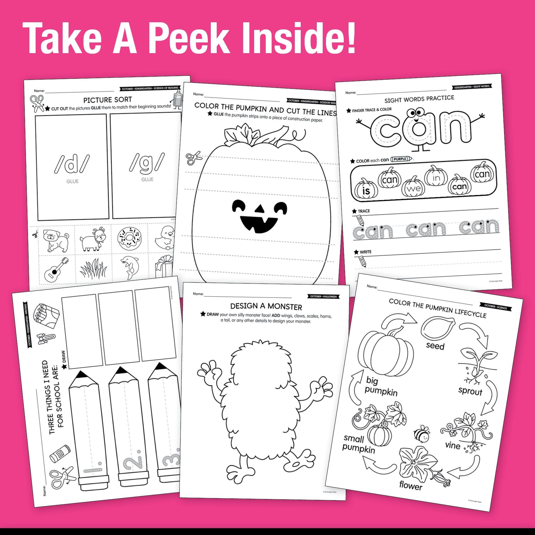 The Big Book of October Learning Kindergarten