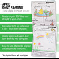 Load image into Gallery viewer, Printable First Grade April Daily Reading
