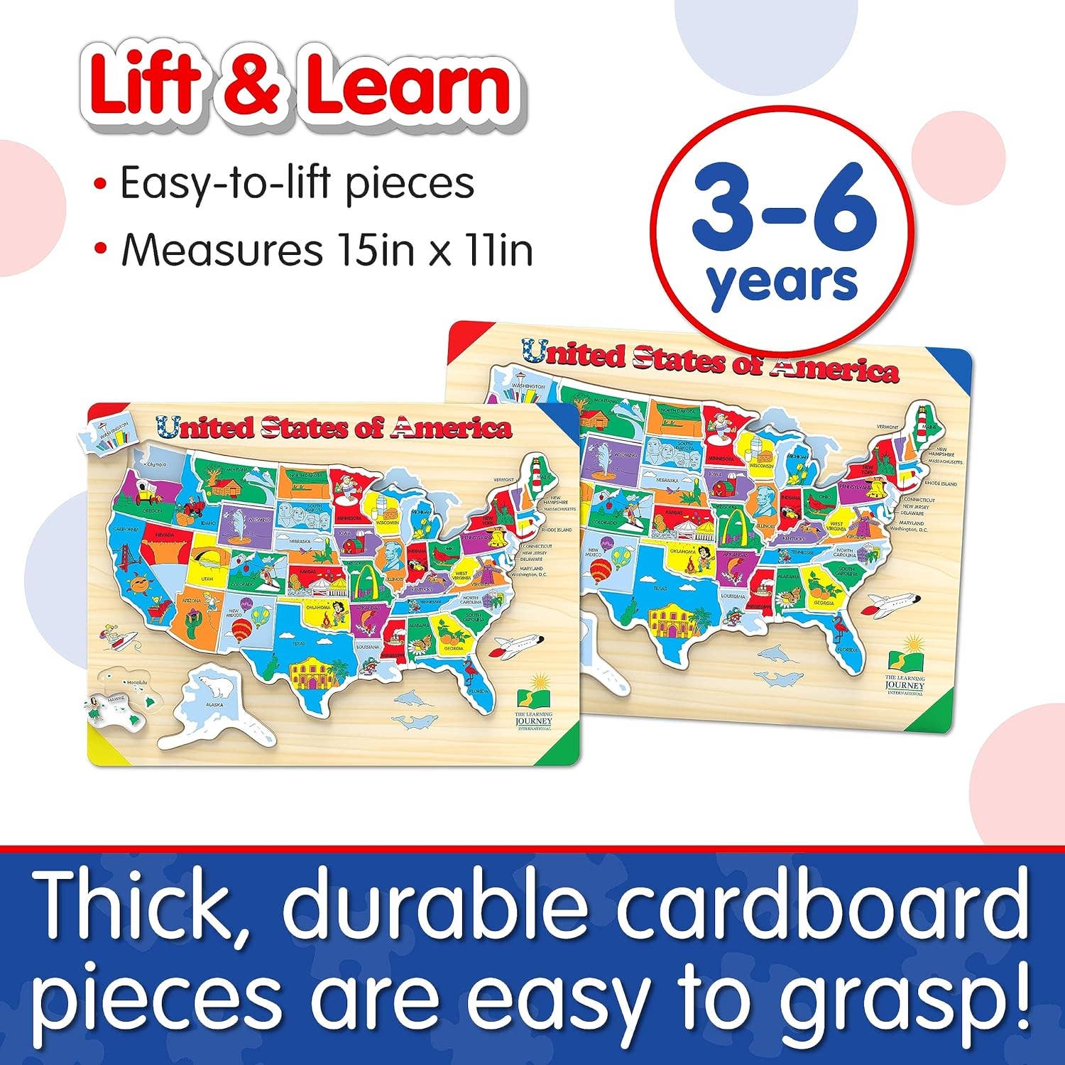 Lift & Learn USA Map Puzzle