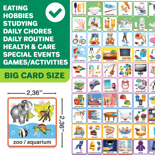 Magnetic Visual Schedule Cards for Kids