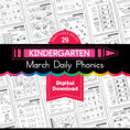 Load image into Gallery viewer, Printable Kindergarten March Daily Science of Reading
