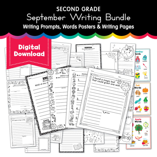 Second Grade September Writing Bundle