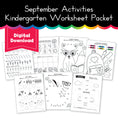 Load image into Gallery viewer, September Kindergarten Packet
