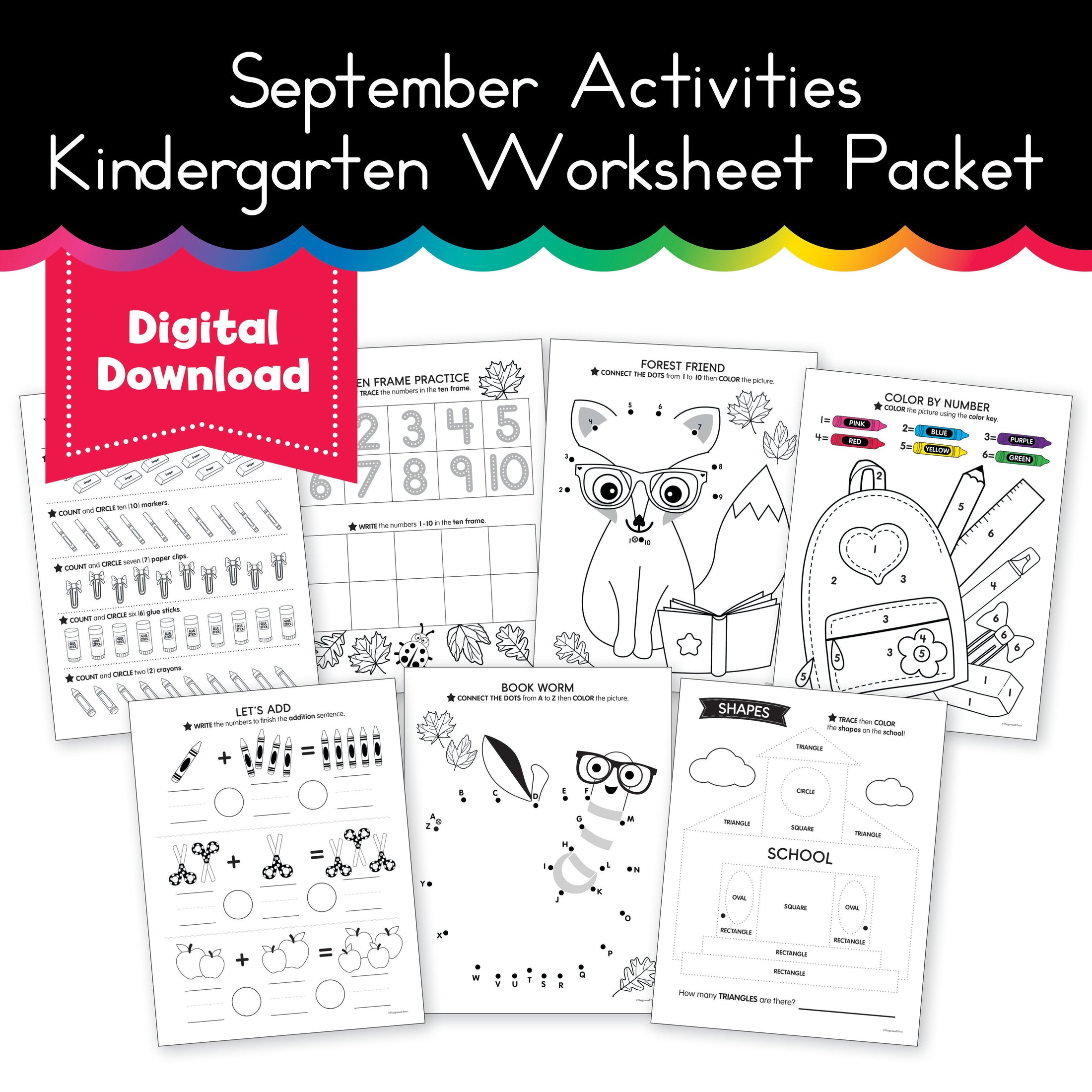 September Kindergarten Packet