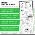 Load image into Gallery viewer, Printable First Grade March Writing Bundle

