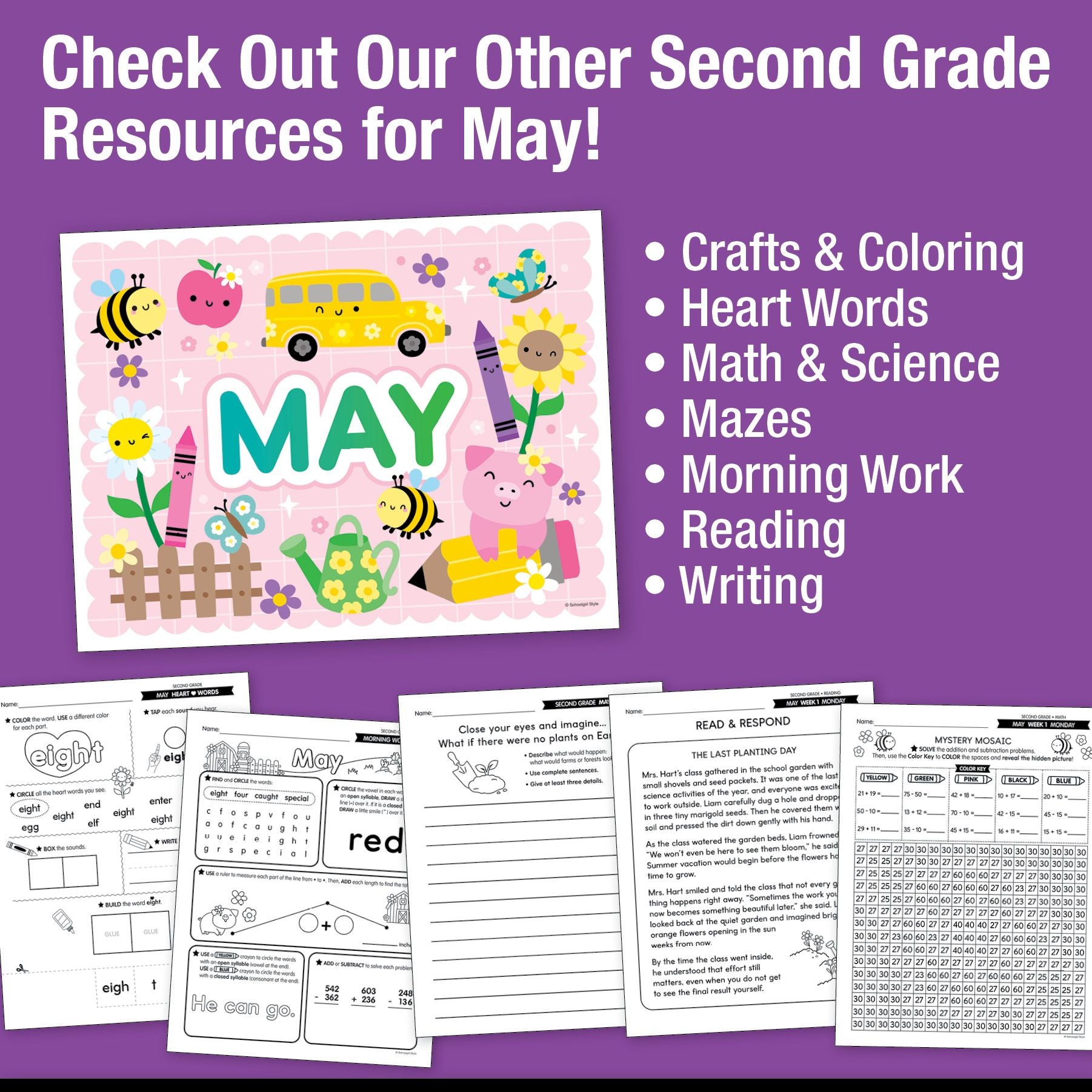 Printable Second Grade May Daily Science of Reading