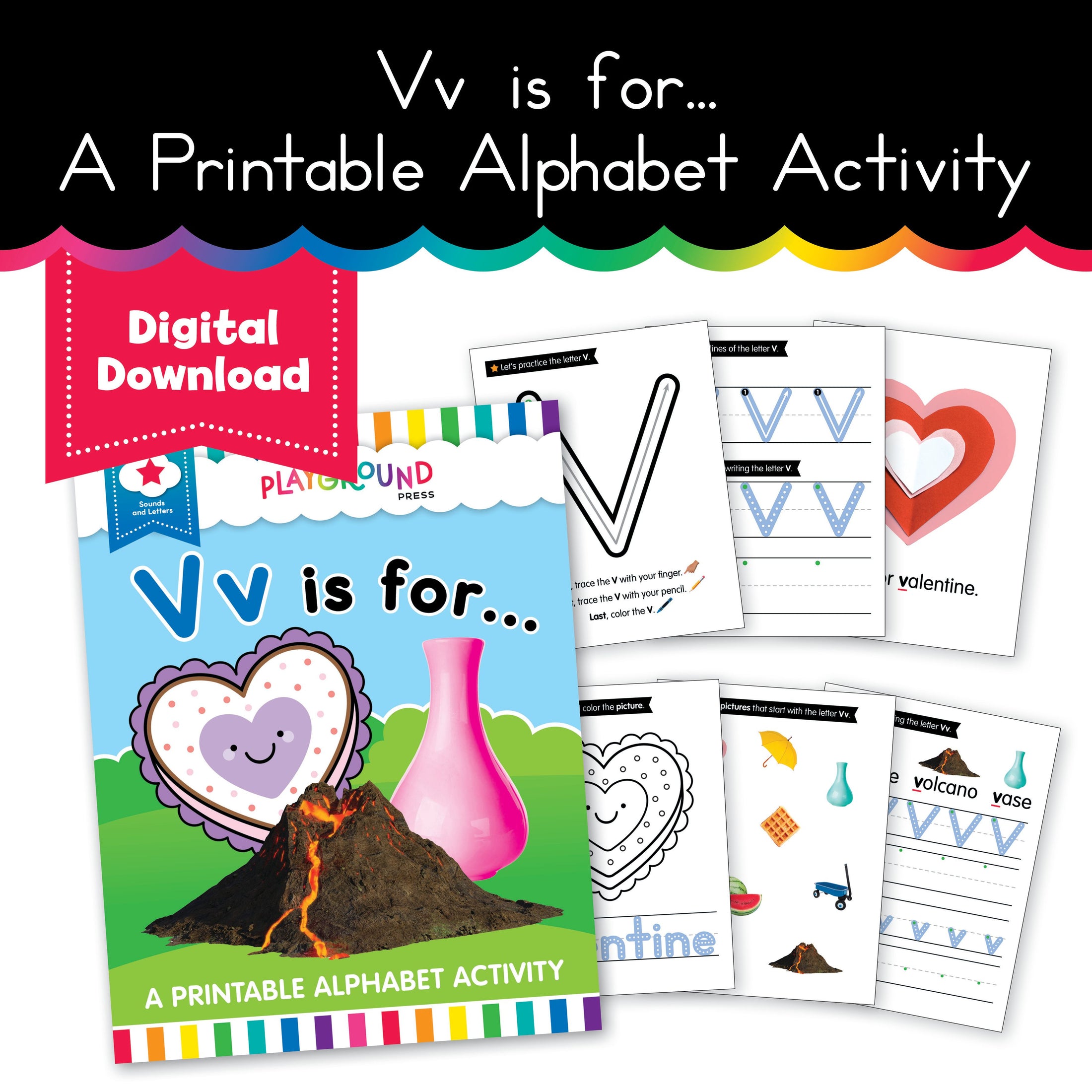 S.T.A.R. Reading: Vv is For... A Printable Alphabet Activity - Book 3