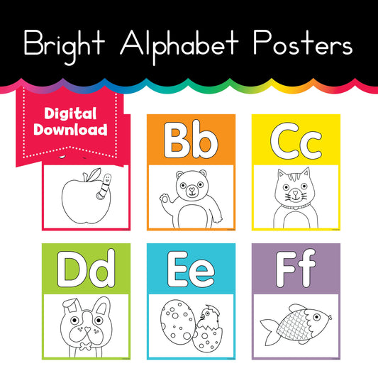 Bright Alphabet Posters