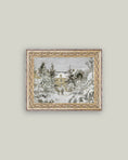 Load image into Gallery viewer, Snowy Stroll Framed Antique Art
