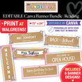 Load image into Gallery viewer, Reading Editable Canva Walgreens Compatible Kraft Style Banner Bundle
