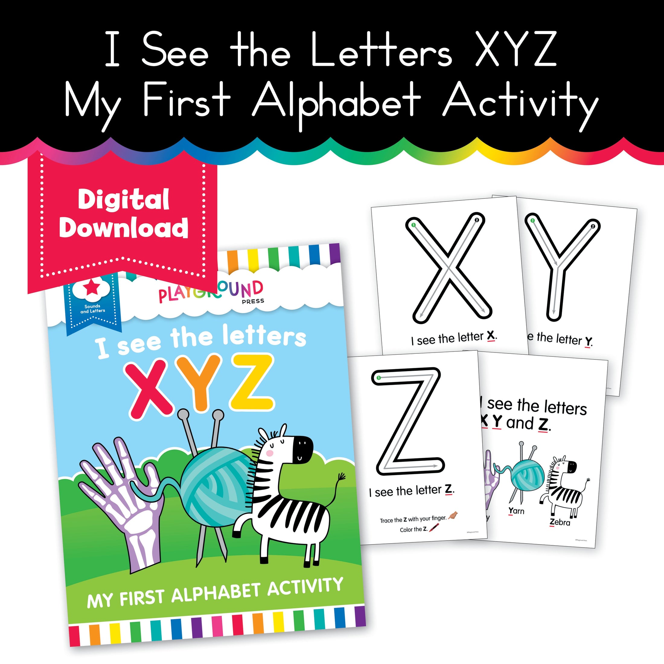 I See the Letters XYZ - My First Alphabet Activity