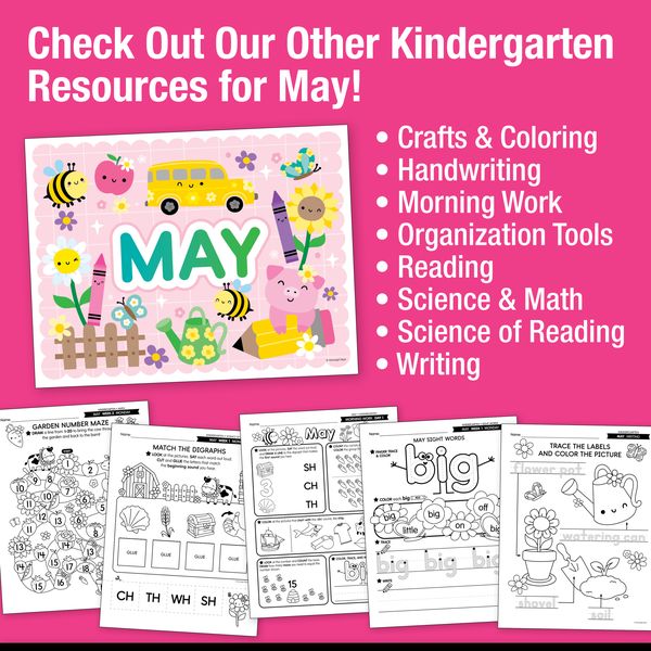 Printable Kindergarten May Daily Alphabet