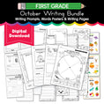 Load image into Gallery viewer, Printable First Grade October Writing Bundle
