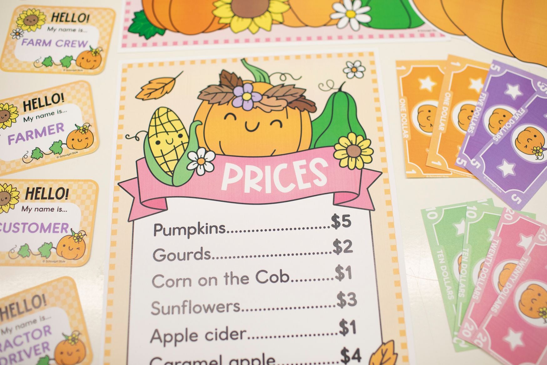 Printable October Dramatic Play Pumpkin Patch