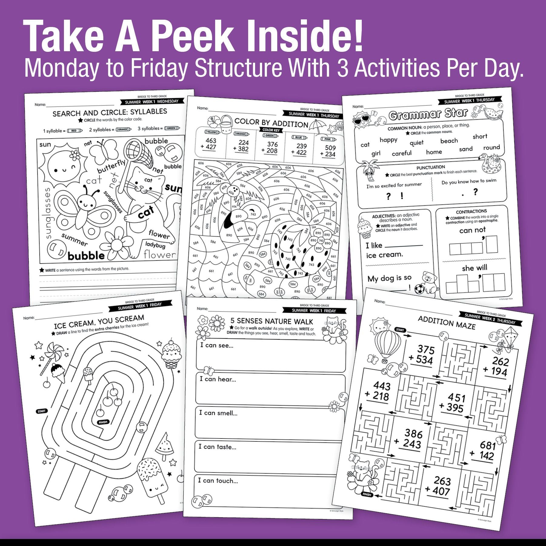 Ultimate Bridge To Third Grade Pre-Printed And Digital Summer Workbook
